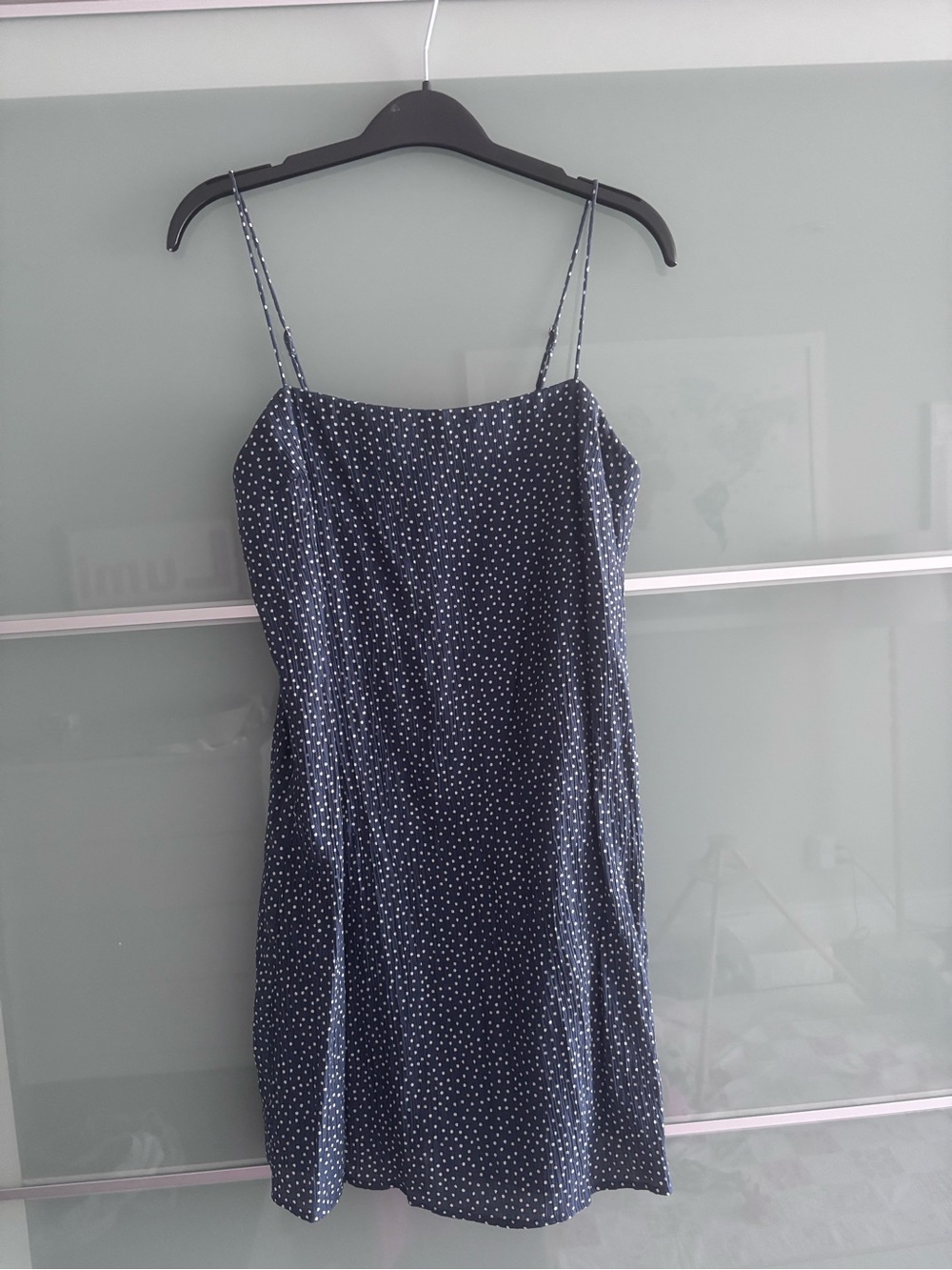 Abercrombie & Fitch Navy Dress with White Polka Dots